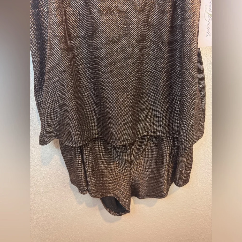Linea Donatella NWT‎ Women’s Metallic Copper Black Pajama Set Size XL
